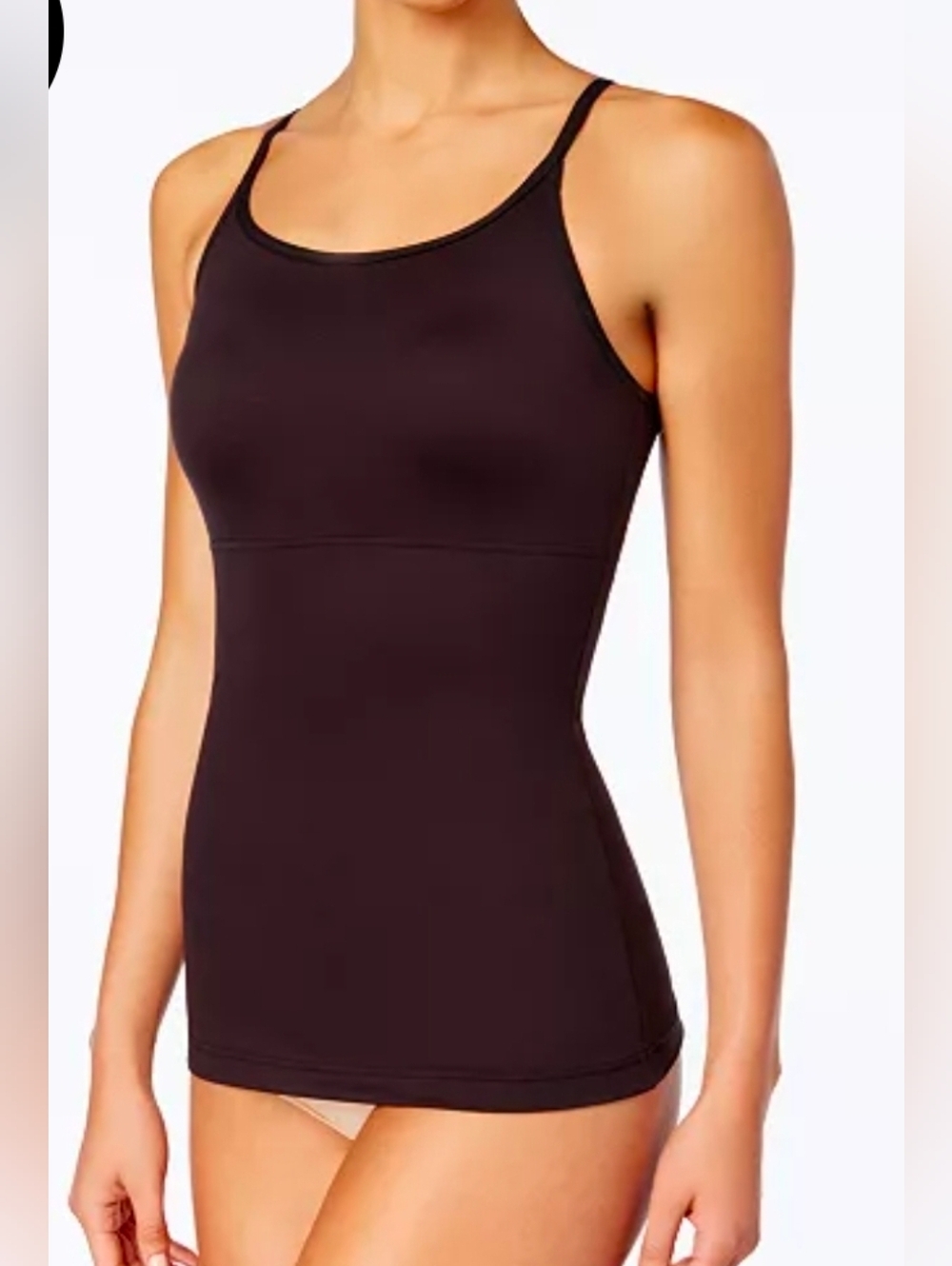 Nwt Maidenform 3266 Fat Free Dressing Tank Top Cami Black Size Large